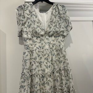 Lulus Floral White Dress